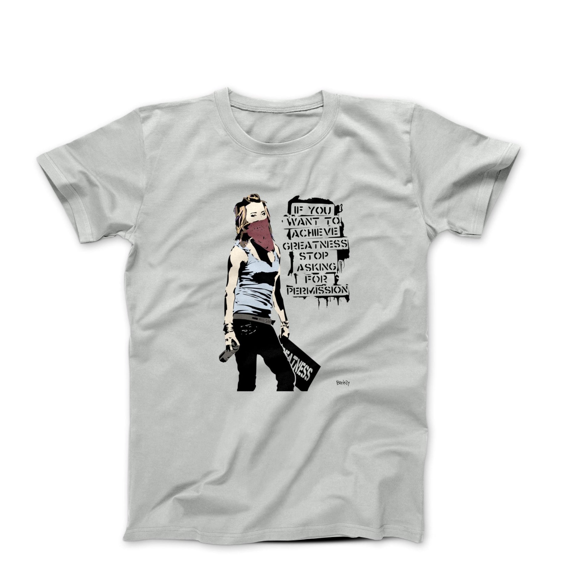 Banksy Stop Asking For Permission Street Art T-shirt - Street, Pop & Media Art - Harvey Ltd
