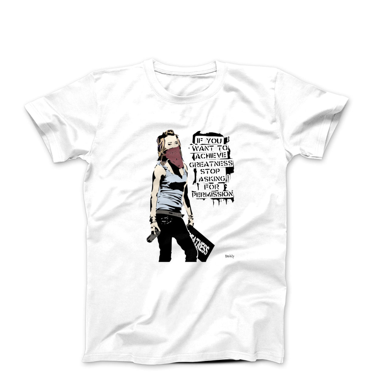 Banksy Stop Asking For Permission Street Art T-shirt - Street, Pop & Media Art - Harvey Ltd