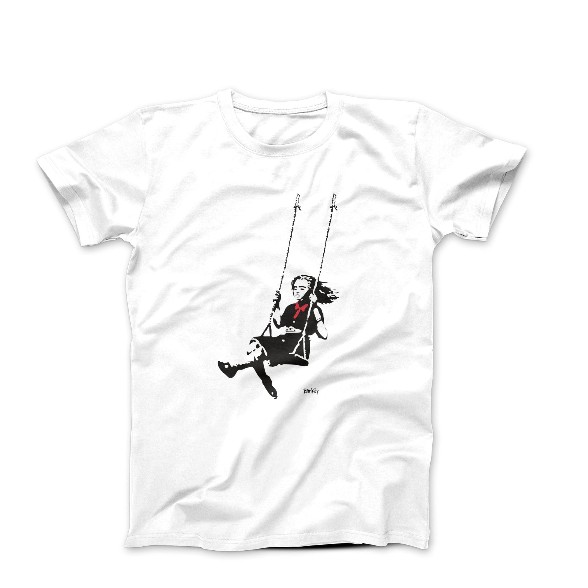 Banksy Swing Girl Street Art T-shirt - Street, Pop & Media Art - Harvey Ltd