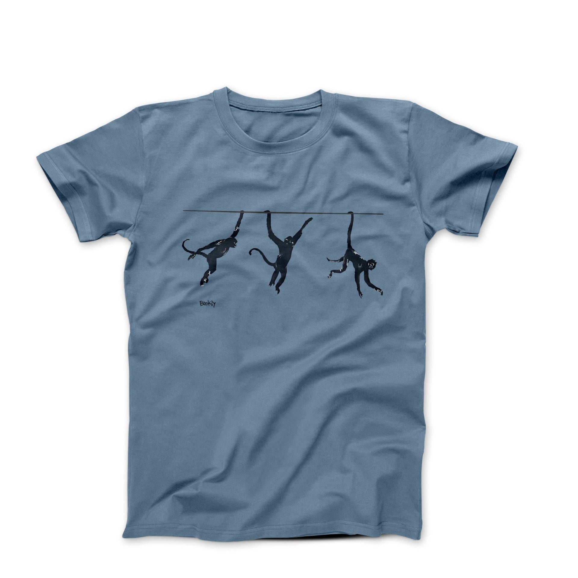 Banksy Swinging Monkeys (2024) Street Art T - Shirt - Clothing - Harvey Ltd