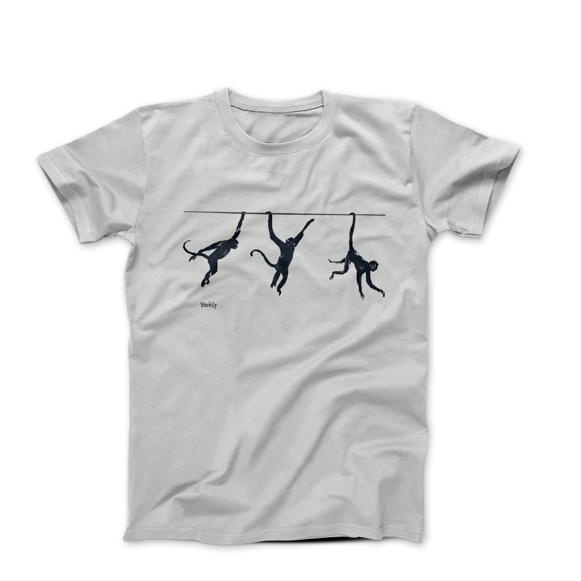 Banksy Swinging Monkeys (2024) Street Art T - Shirt - Clothing - Harvey Ltd