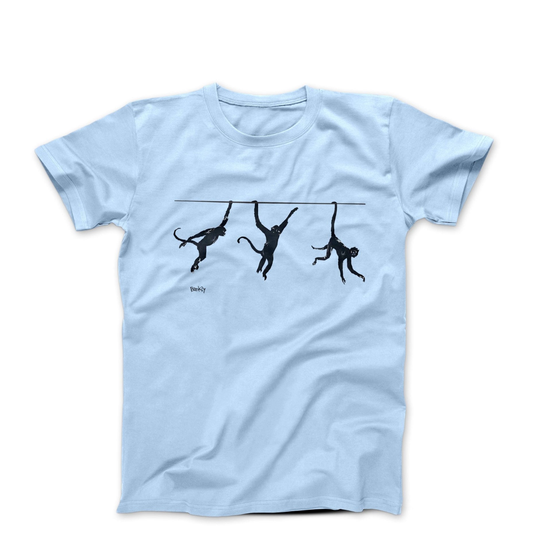 Banksy Swinging Monkeys (2024) Street Art T - Shirt - Clothing - Harvey Ltd