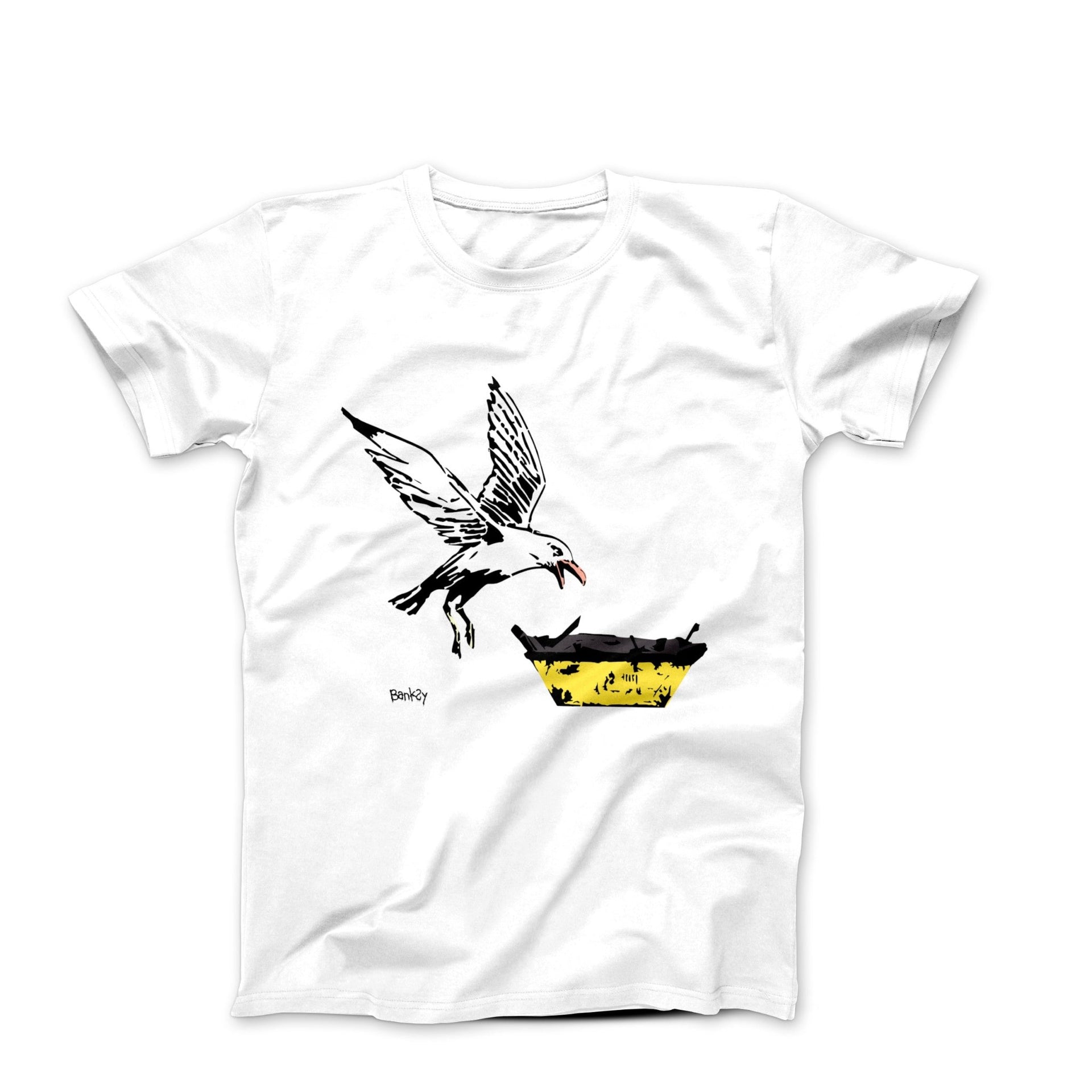 Banksy Swooping Seagull (2021) Street Art T-shirt - Clothing - Harvey Ltd