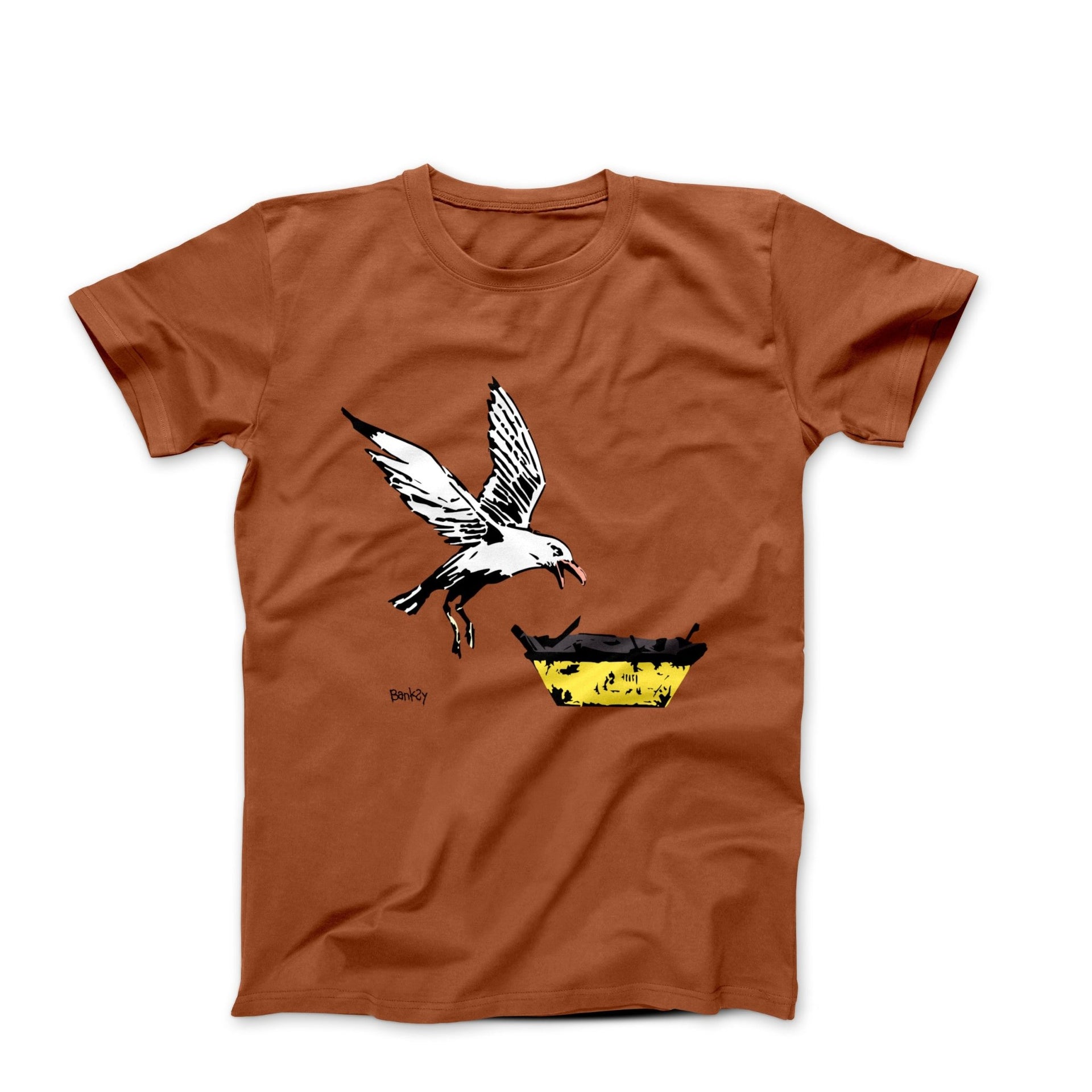 Banksy Swooping Seagull (2021) Street Art T-shirt - Clothing - Harvey Ltd