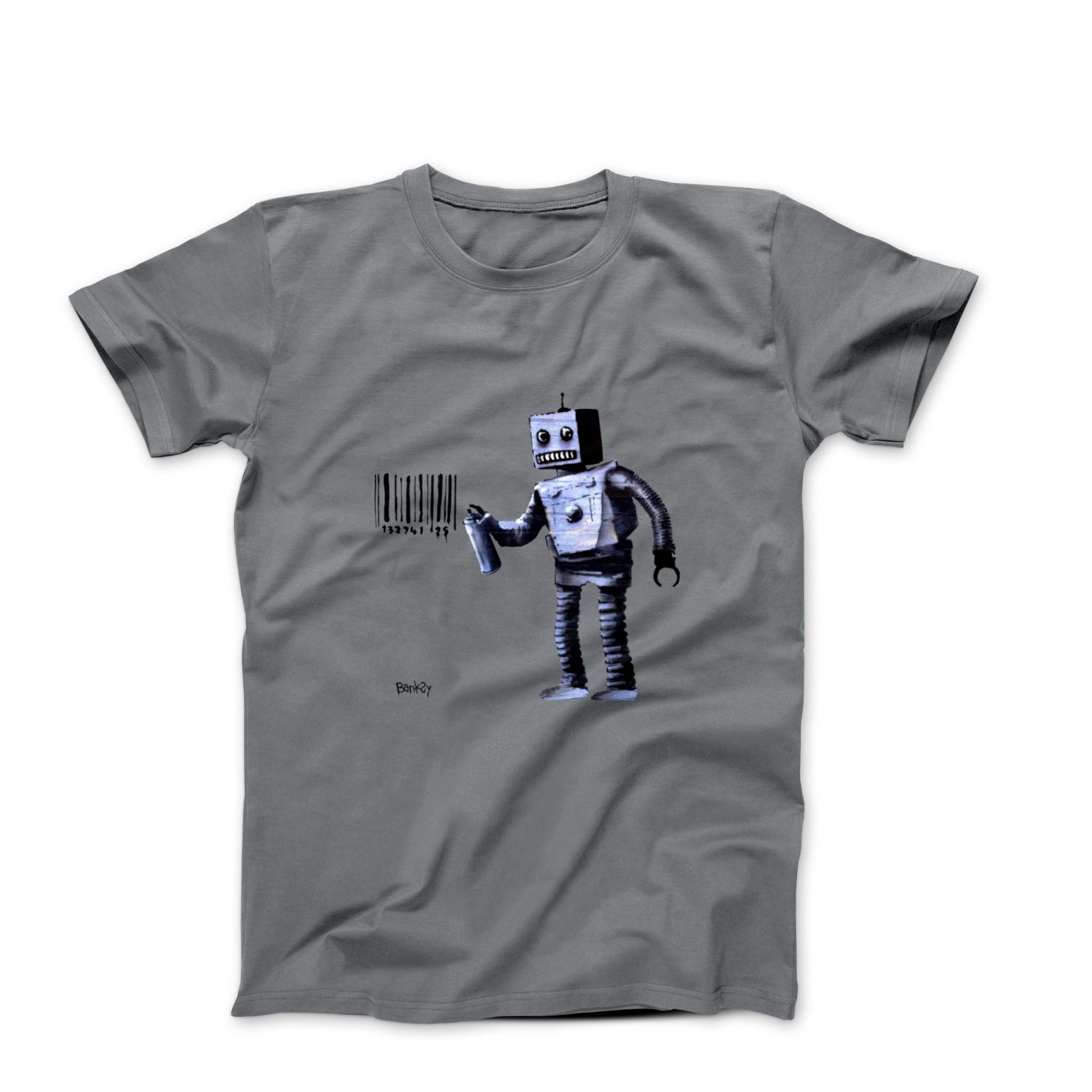 Banksy Tagging Robot Street Art T-shirt - Street, Pop & Media Art - Harvey Ltd