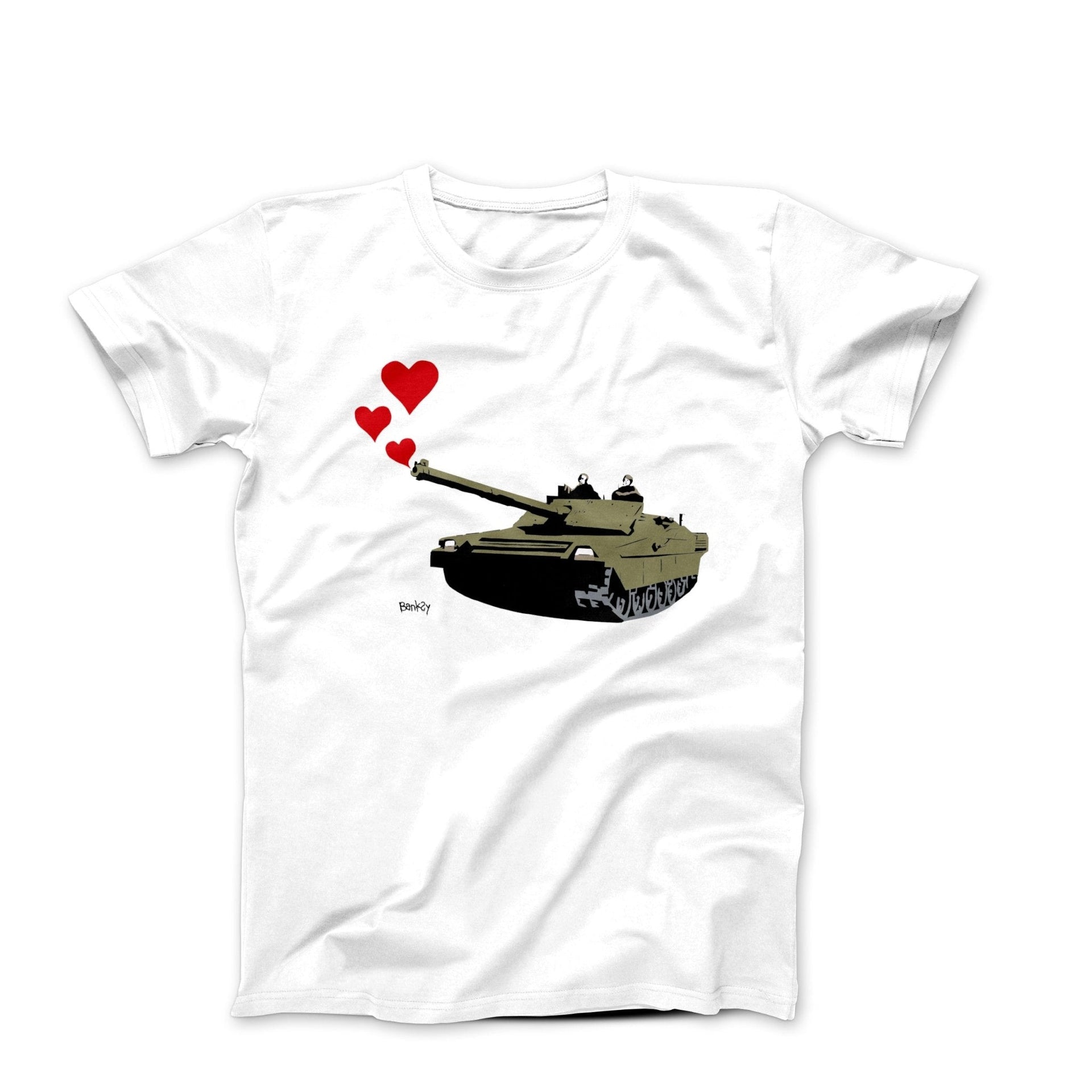 Banksy Tank Hearts (2011) Street Art T-shirt - Street, Pop & Media Art - Harvey Ltd