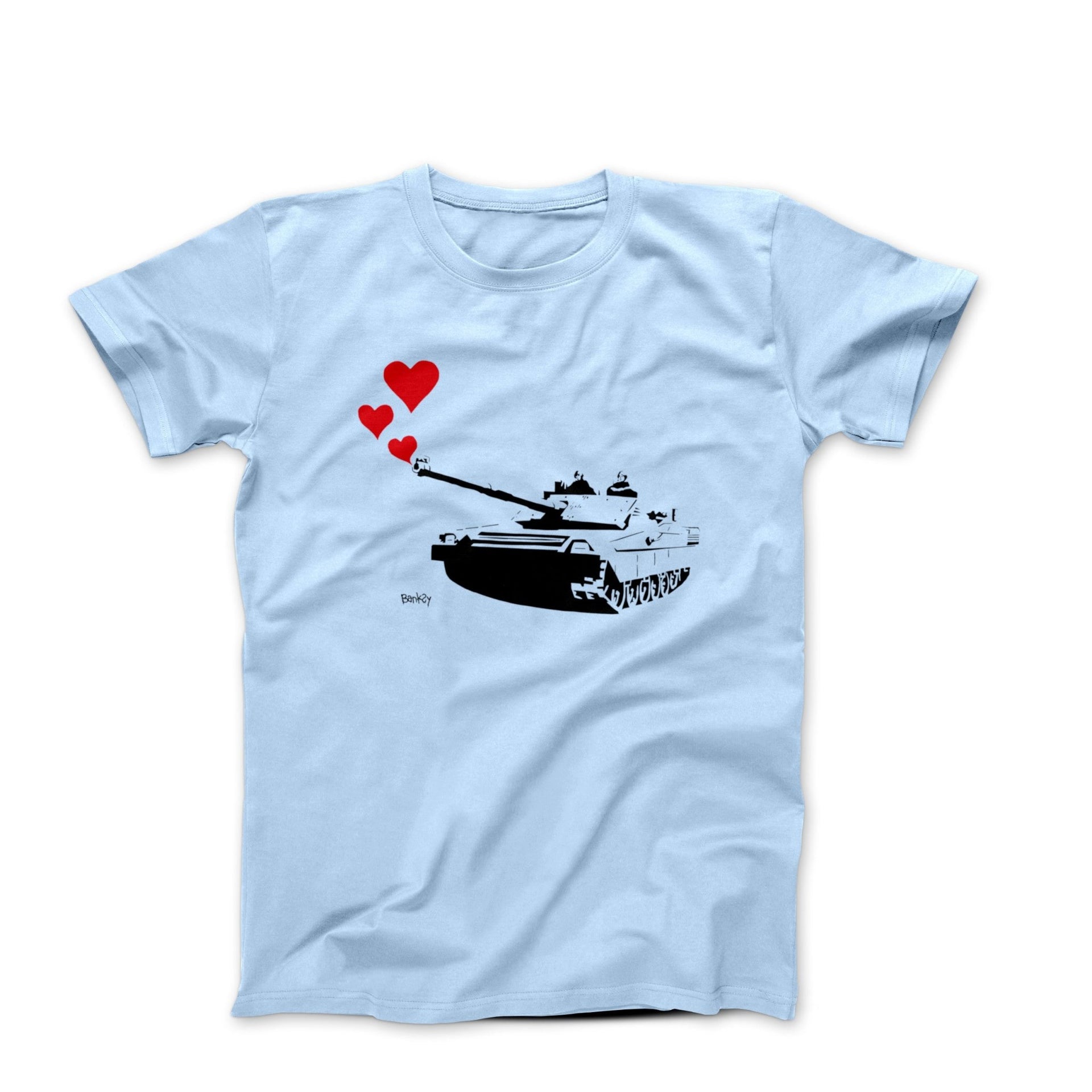 Banksy Tank Hearts (2011) Street Art T-shirt - Clothing - Harvey Ltd