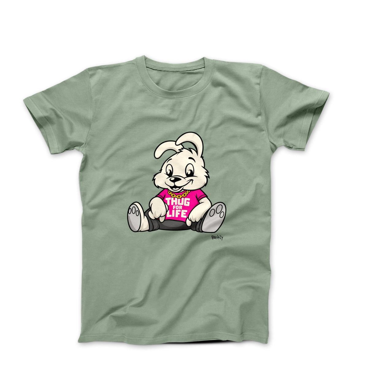 Banksy Thug For Life Bunny Street Art T-shirt - Street, Pop & Media Art - Harvey Ltd