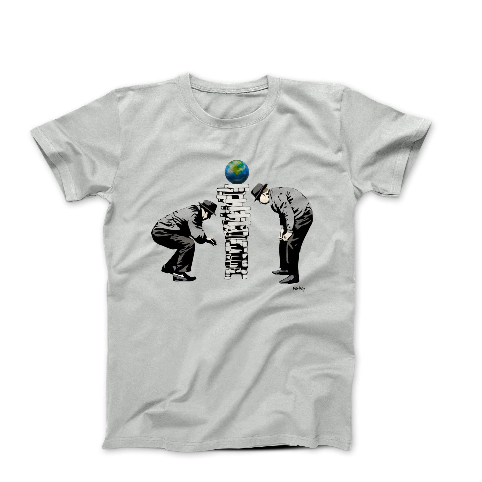 Banksy Toppling Effect Street Art T-shirt - Street, Pop & Media Art - Harvey Ltd