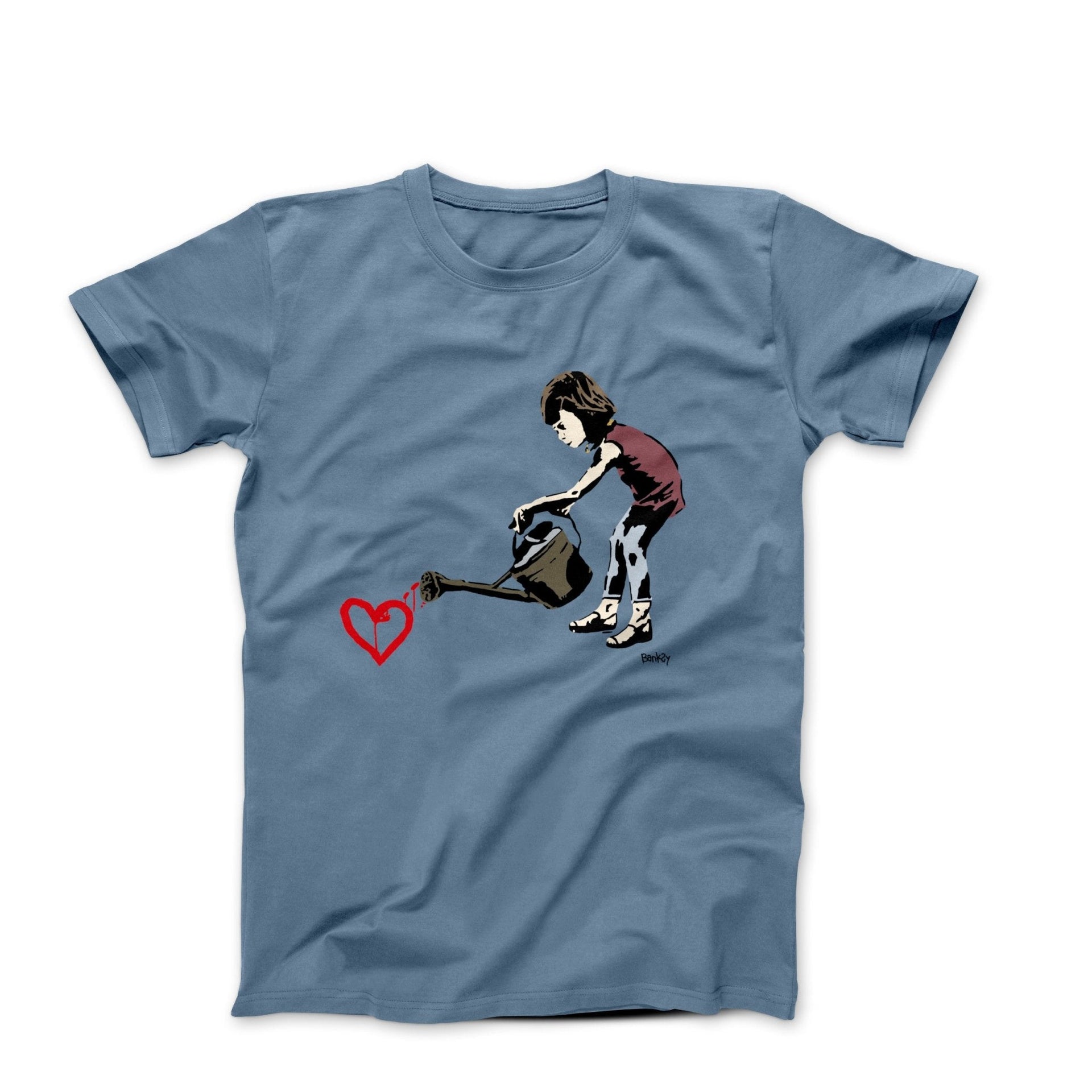 Banksy Watering Love Street Art T-shirt - Street, Pop & Media Art - Harvey Ltd