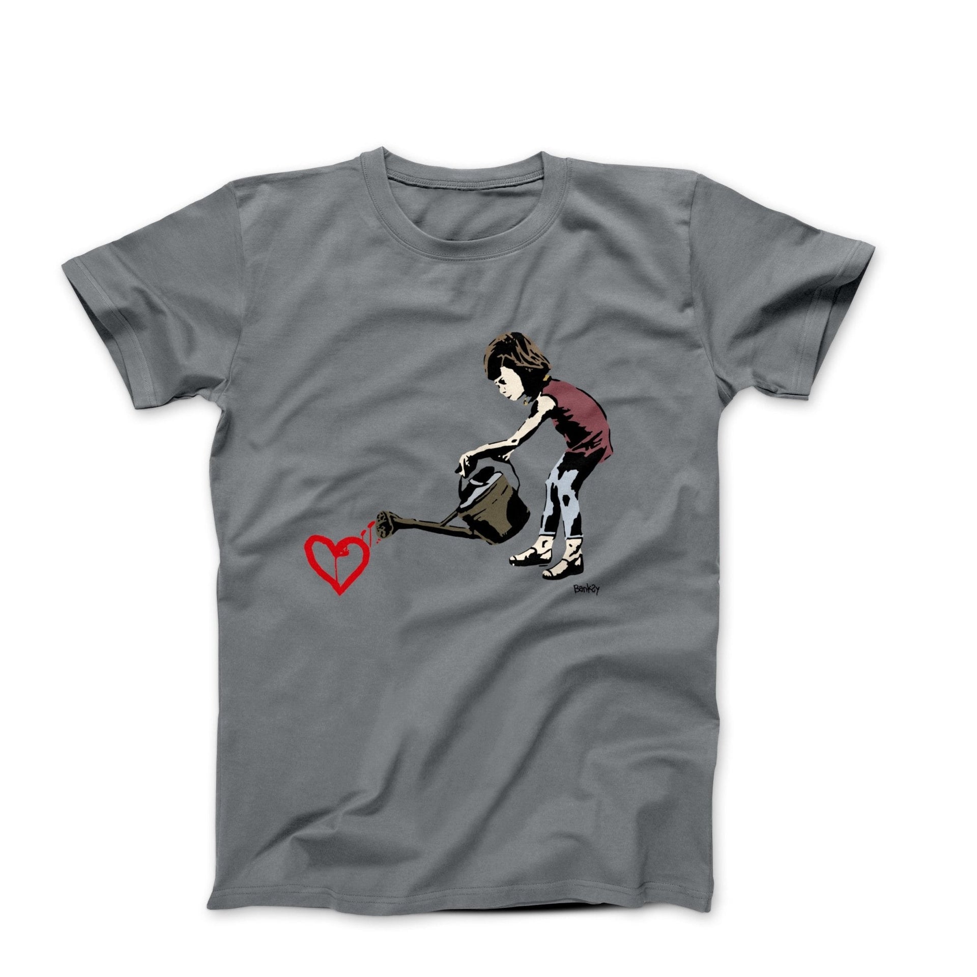 Banksy Watering Love Street Art T-shirt - Street, Pop & Media Art - Harvey Ltd