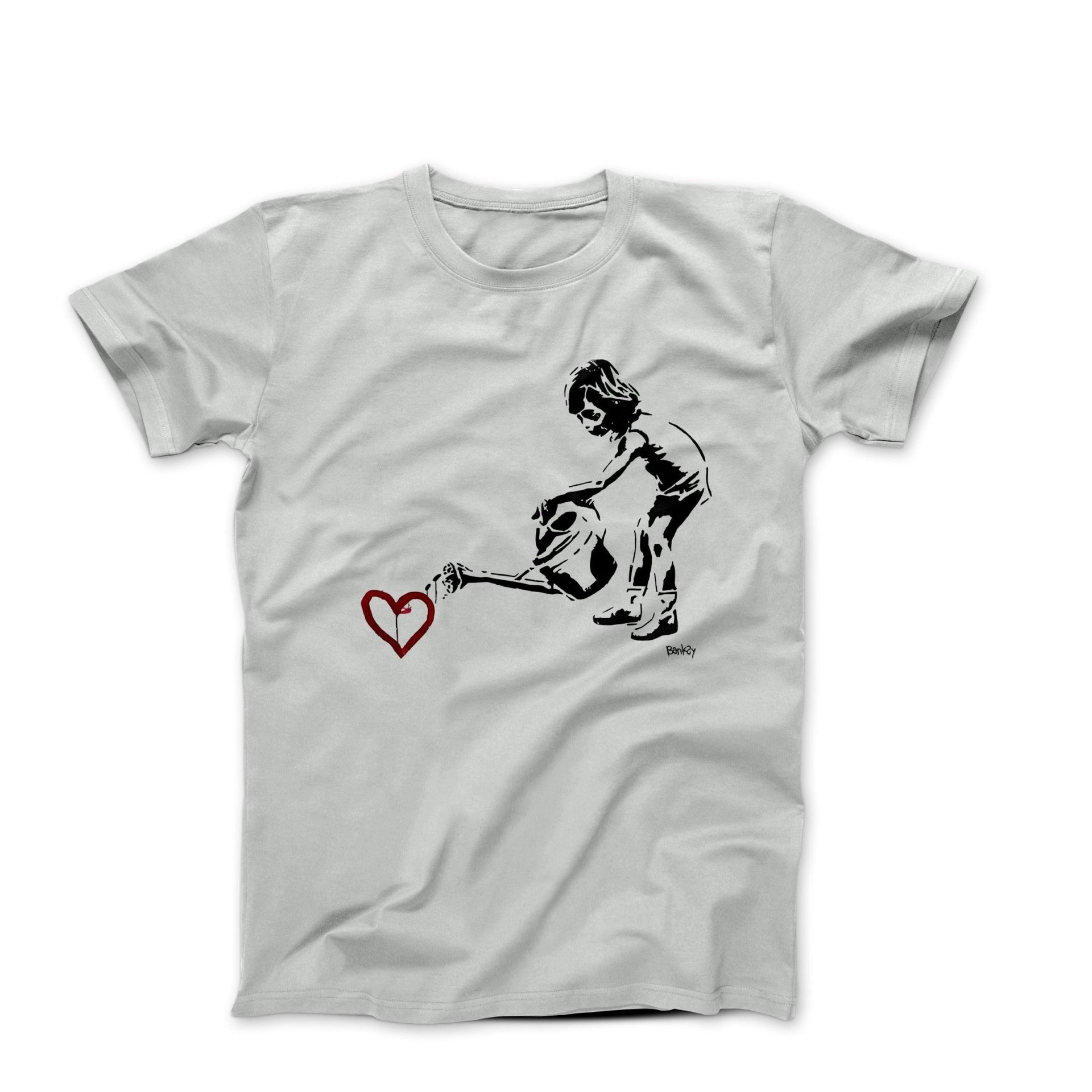 Banksy Watering Love T - shirt - Clothing - Harvey Ltd