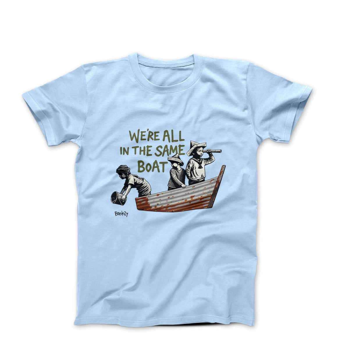 Banksy We're All In The Same Boat 2021 T-shirt - Street, Pop & Media Art - Harvey Ltd