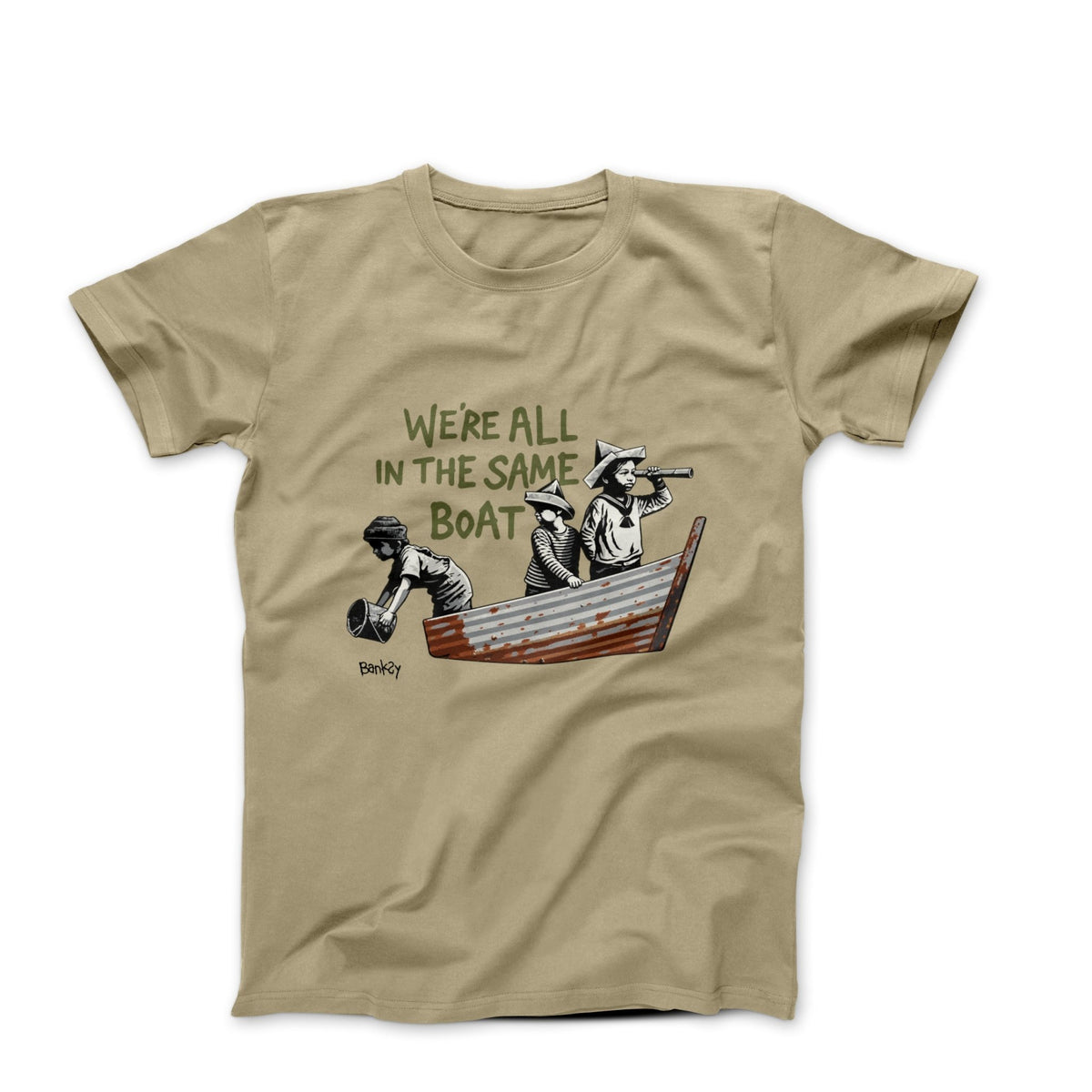 Banksy We're All In The Same Boat 2021 T-shirt - Street, Pop & Media Art - Harvey Ltd