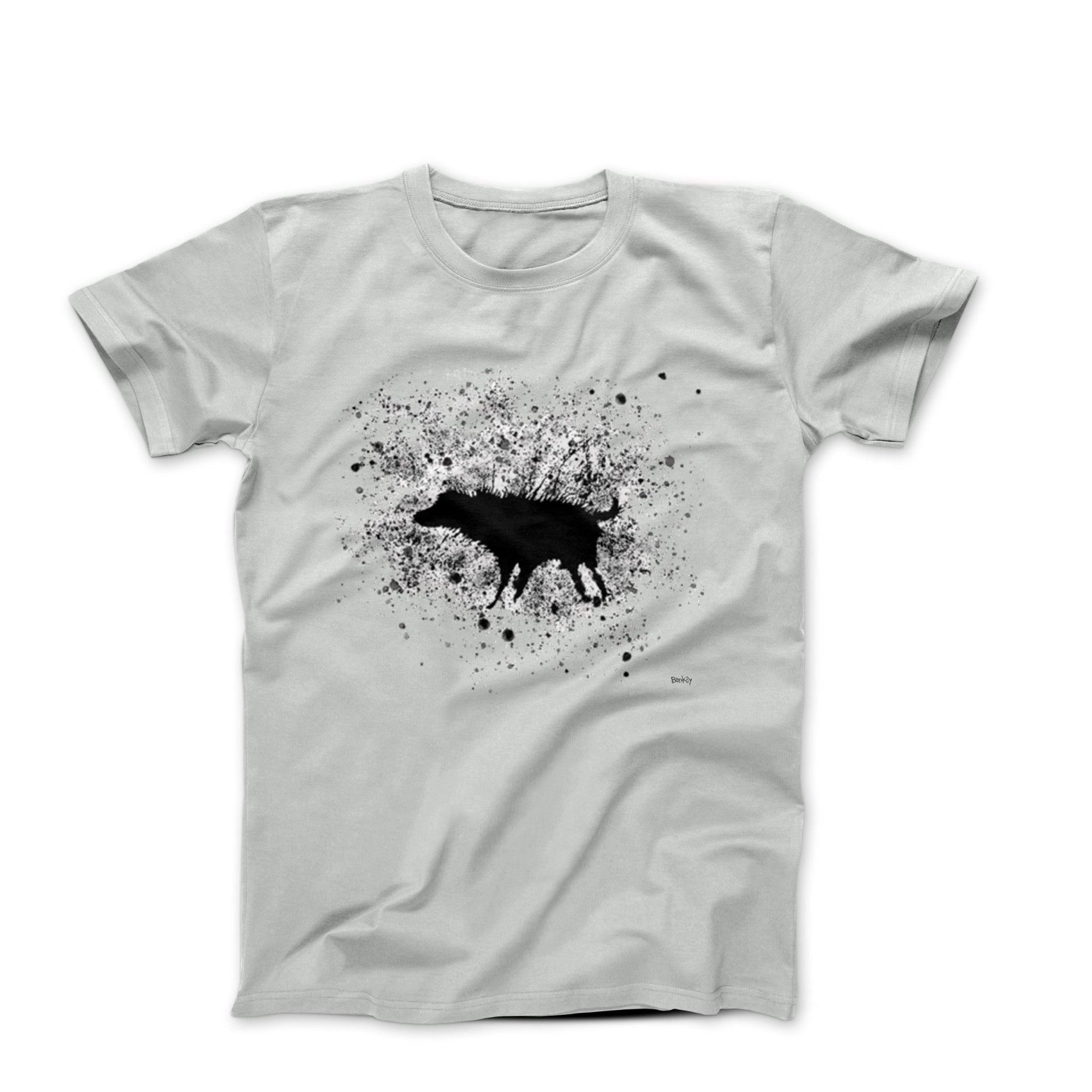 Banksy Wet Dog Splatter Street Art T-shirt - Street, Pop & Media Art - Harvey Ltd