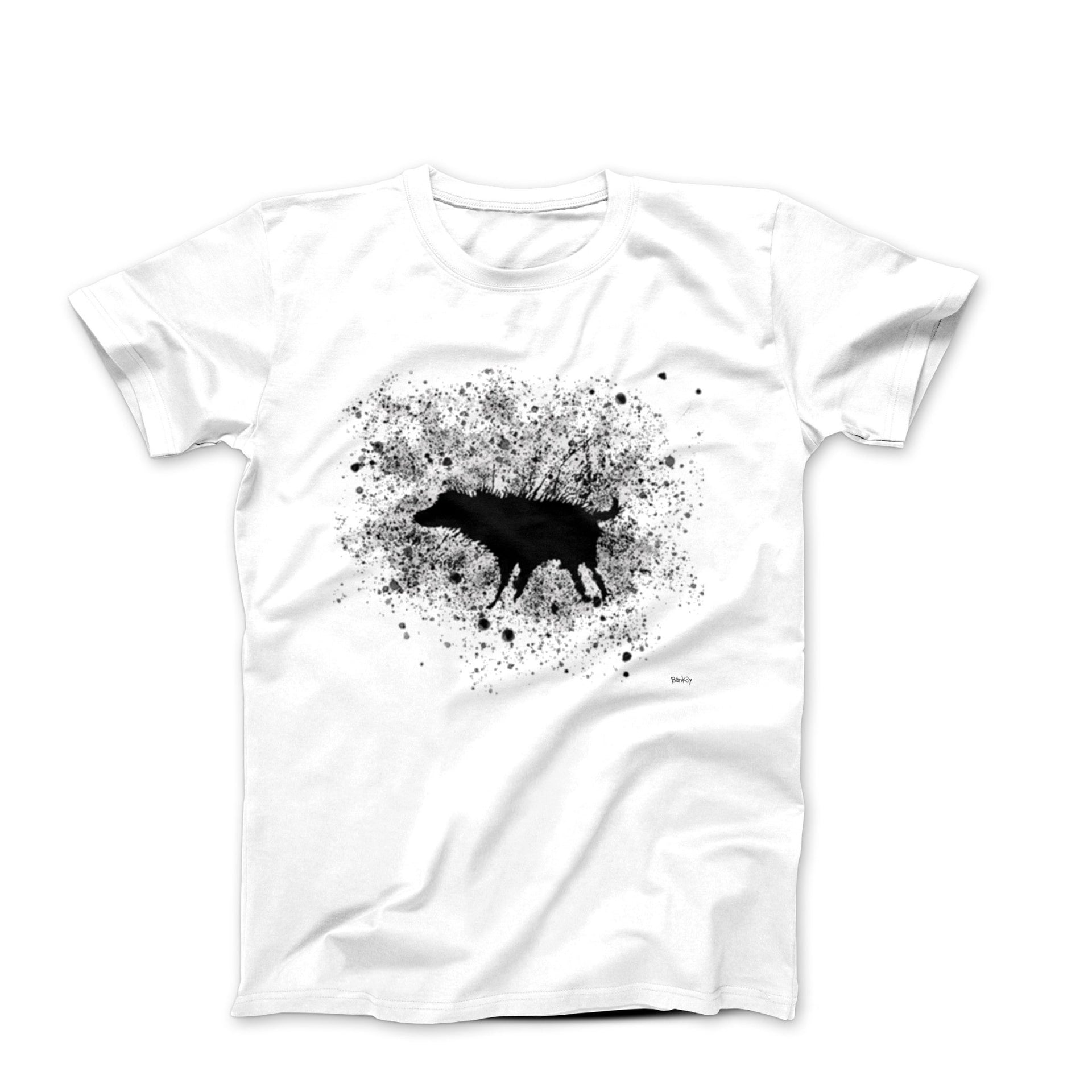 Banksy Wet Dog Splatter Street Art T-shirt - Street, Pop & Media Art - Harvey Ltd