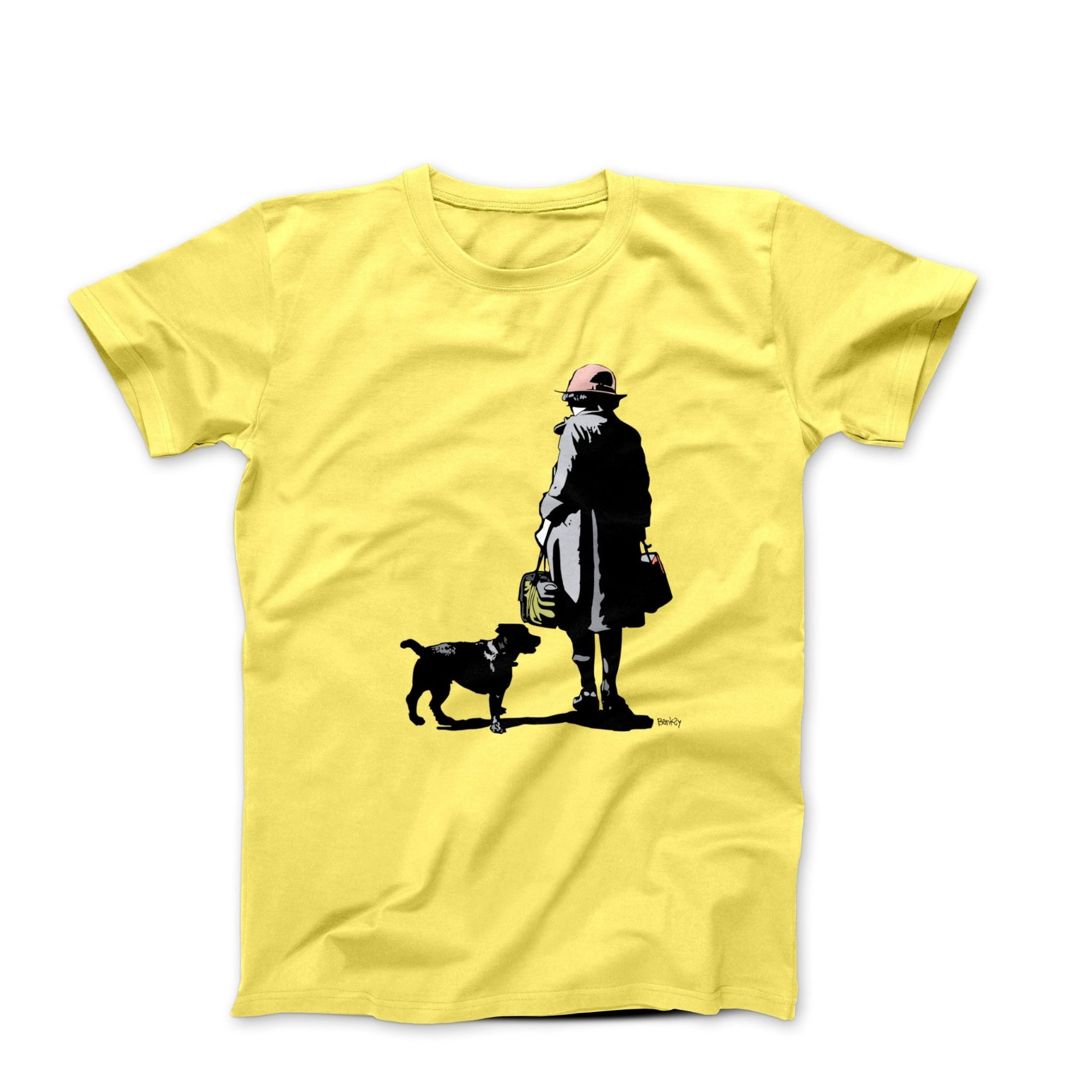 Banksy Woman and Dog Street Art T-shirt - Street, Pop & Media Art - Harvey Ltd