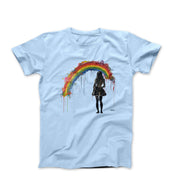 Banksy Woman and Rainbow Street Art T-shirt - Street, Pop & Media Art - Harvey Ltd