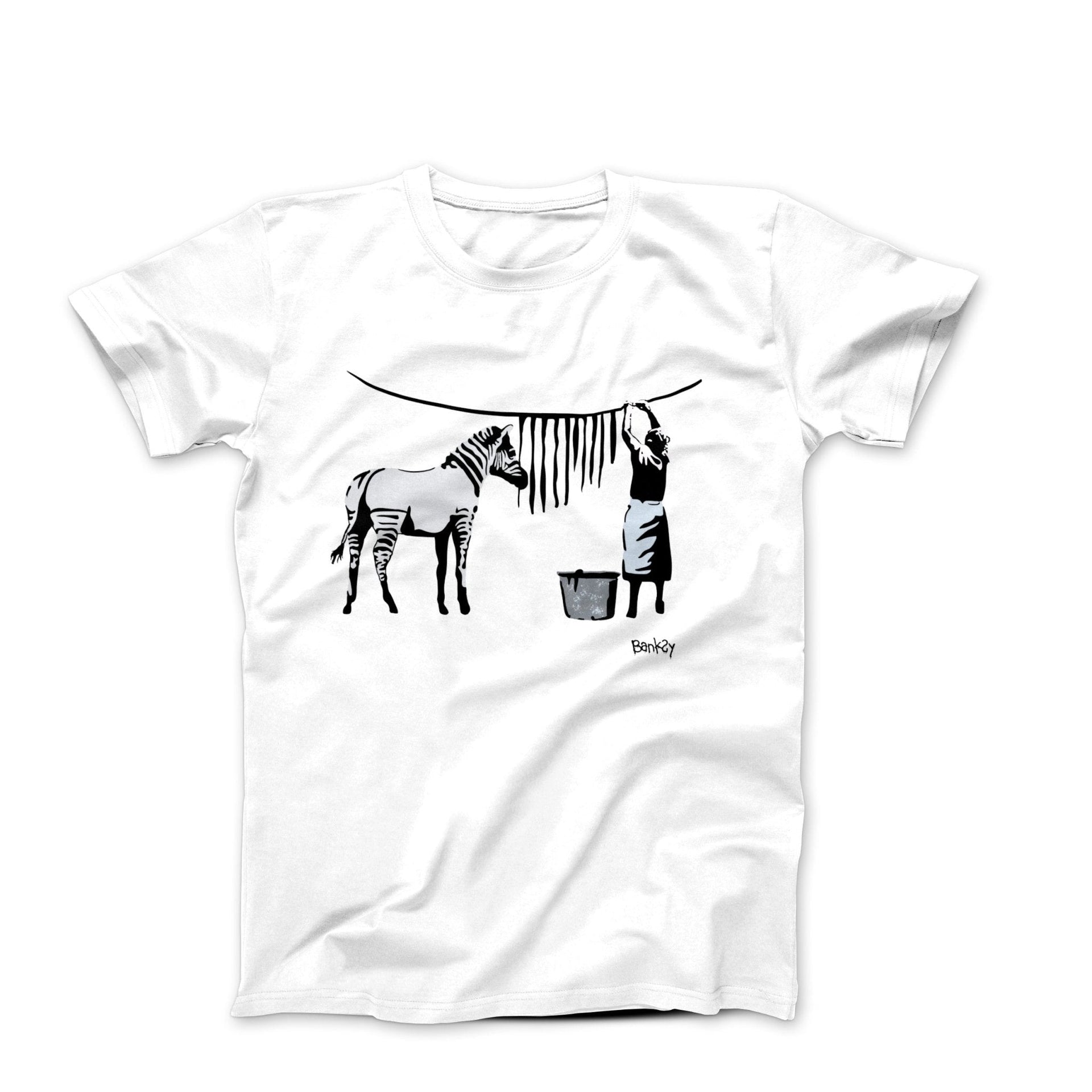 Banksy Zebra Stripes (2008) Graffiti T-shirt - Street, Pop & Media Art - Harvey Ltd