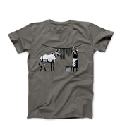 Banksy Zebra Stripes (2008) Graffiti T-shirt - Street, Pop & Media Art - Harvey Ltd