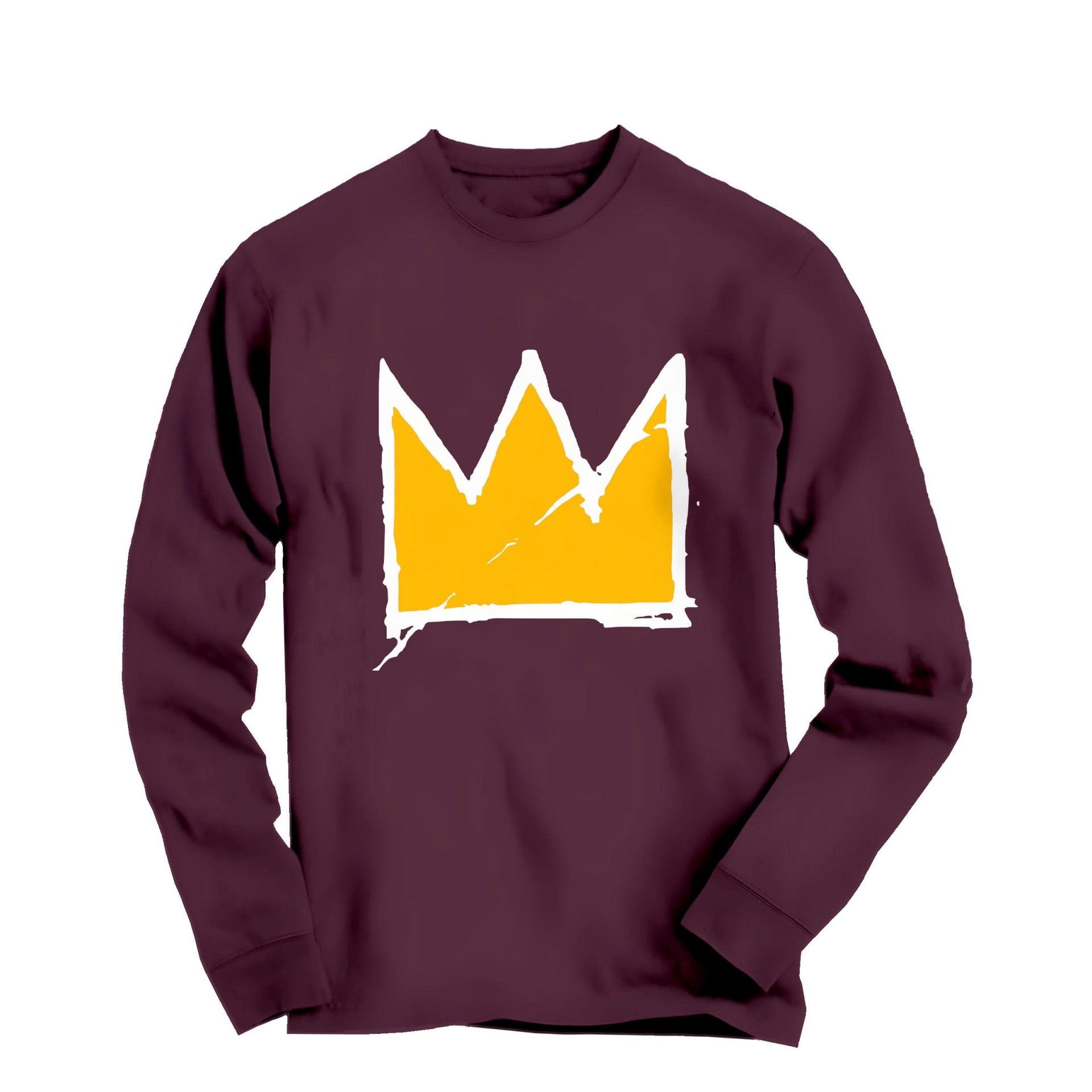 Basquiat Crown Graffiti Art Long Sleeve Tee - Long - sleeve - Harvey Ltd