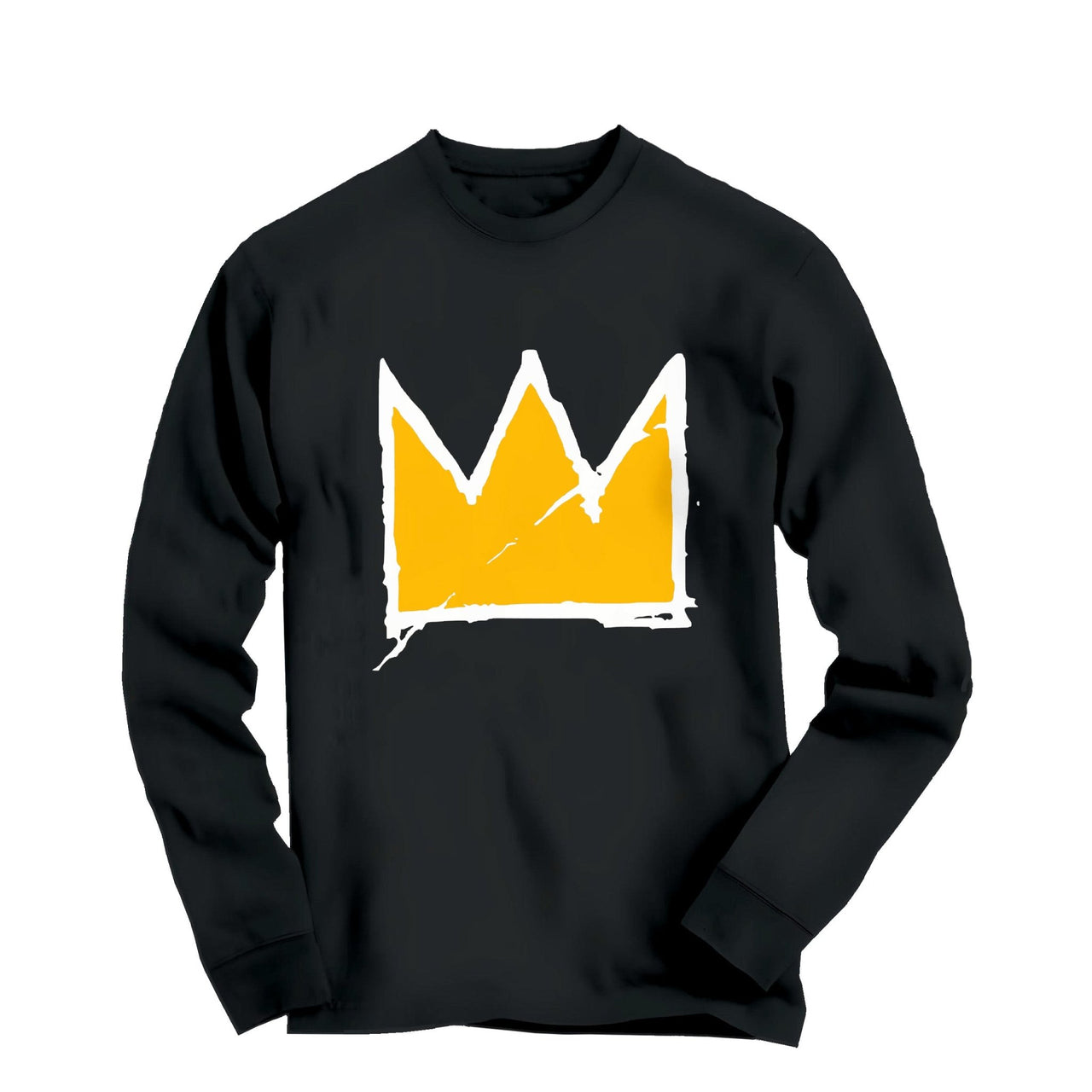 Basquiat Crown Graffiti Art Long Sleeve Tee - Long - sleeve - Harvey Ltd