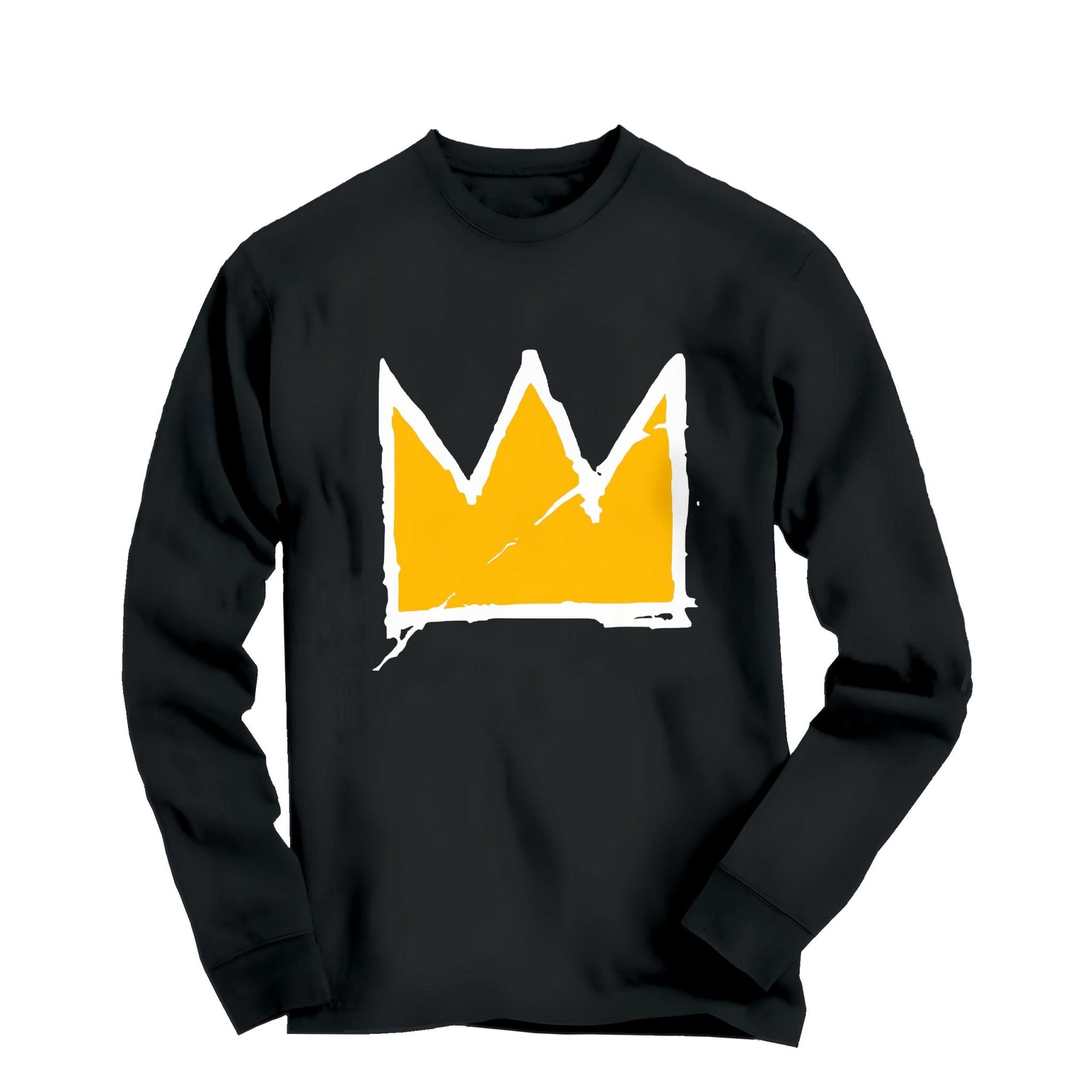 Basquiat Crown Graffiti Art Long Sleeve Tee - Long - sleeve - Harvey Ltd