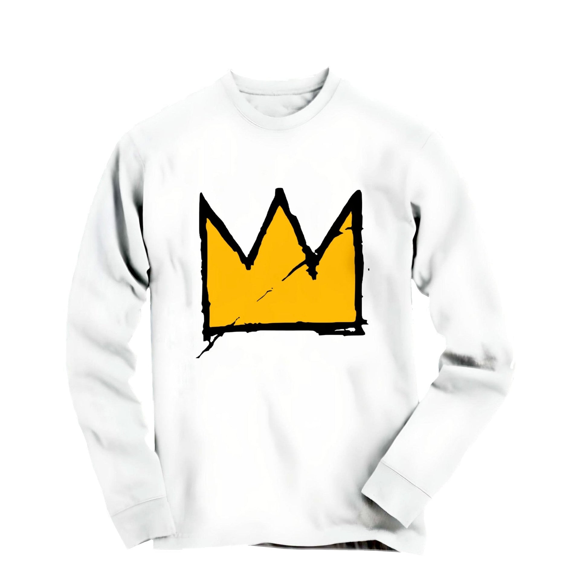 Basquiat Crown Graffiti Art Long Sleeve Tee - Long - sleeve - Harvey Ltd