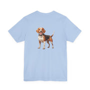 Beagle Illustration Front & Back Printed T-shirt - Pets & Animals - Harvey Ltd