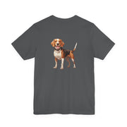 Beagle Illustration Front & Back Printed T-shirt - Pets & Animals - Harvey Ltd