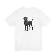 Black Labrador Retriever Front & Back Printed T-shirt - Pets & Animals - Harvey Ltd