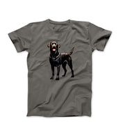 Black Labrador Retriever Illustration T-shirt - Pets & Animals - Harvey Ltd