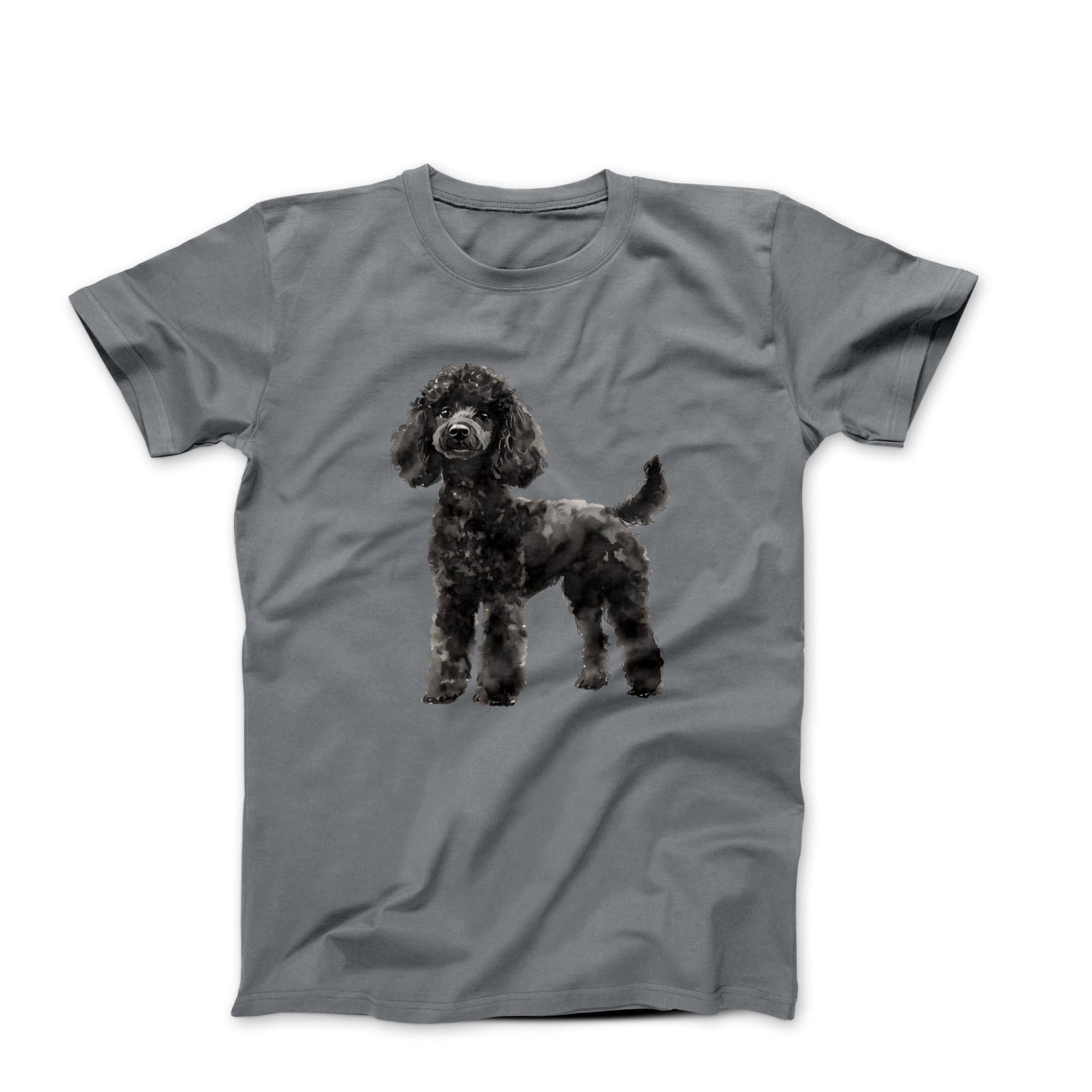 Black Poodle Illustration T-shirt - Pets & Animals - Harvey Ltd