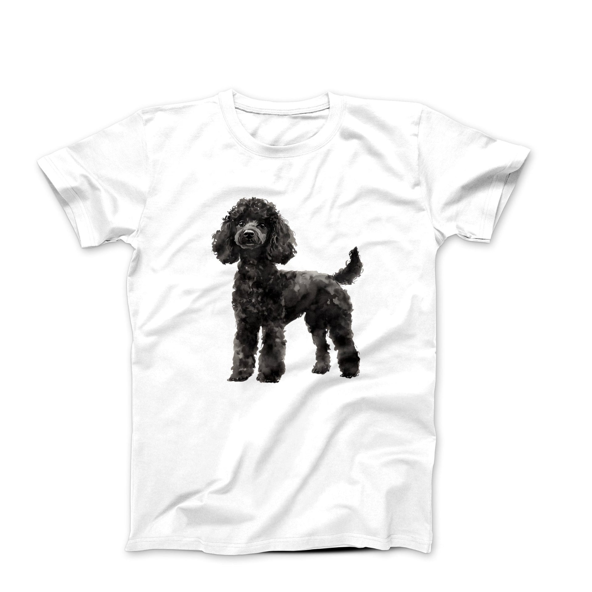 Black Poodle Illustration T-shirt - Pets & Animals - Harvey Ltd