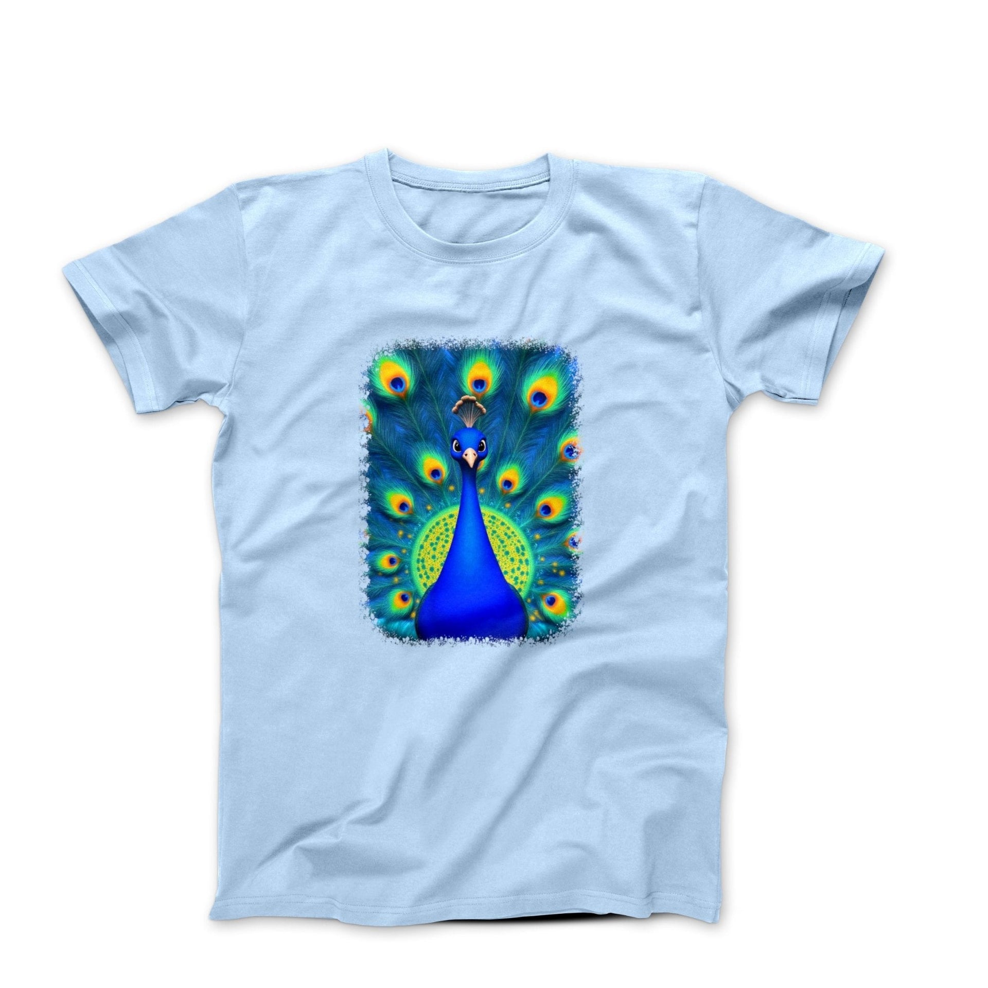 Blue Peacock Graphic Art T-shirt - Comics, Movies & Music - Harvey Ltd