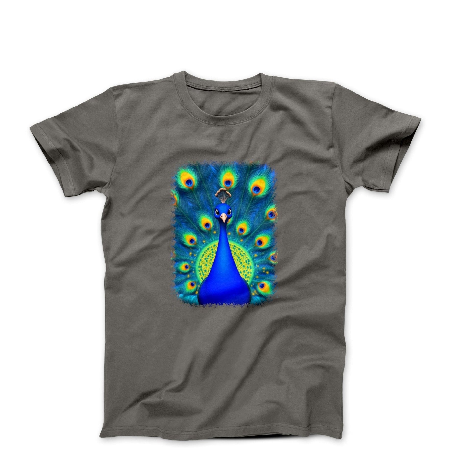 Blue Peacock Graphic Art T-shirt - Comics, Movies & Music - Harvey Ltd