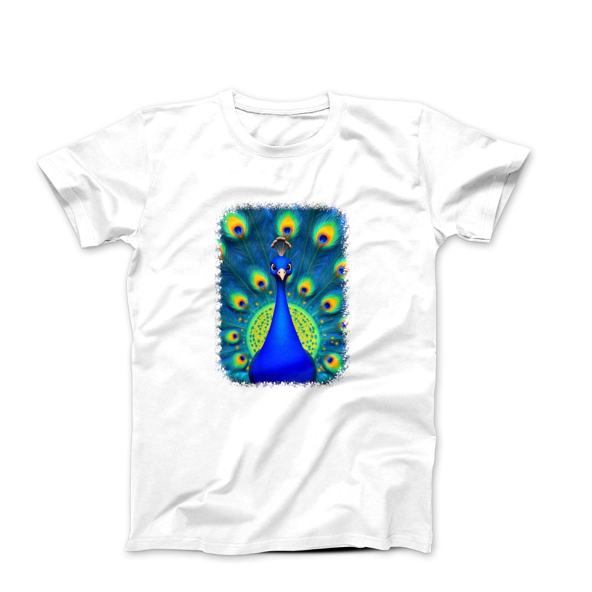 Blue Peacock Graphic Art T-shirt - Comics, Movies & Music - Harvey Ltd
