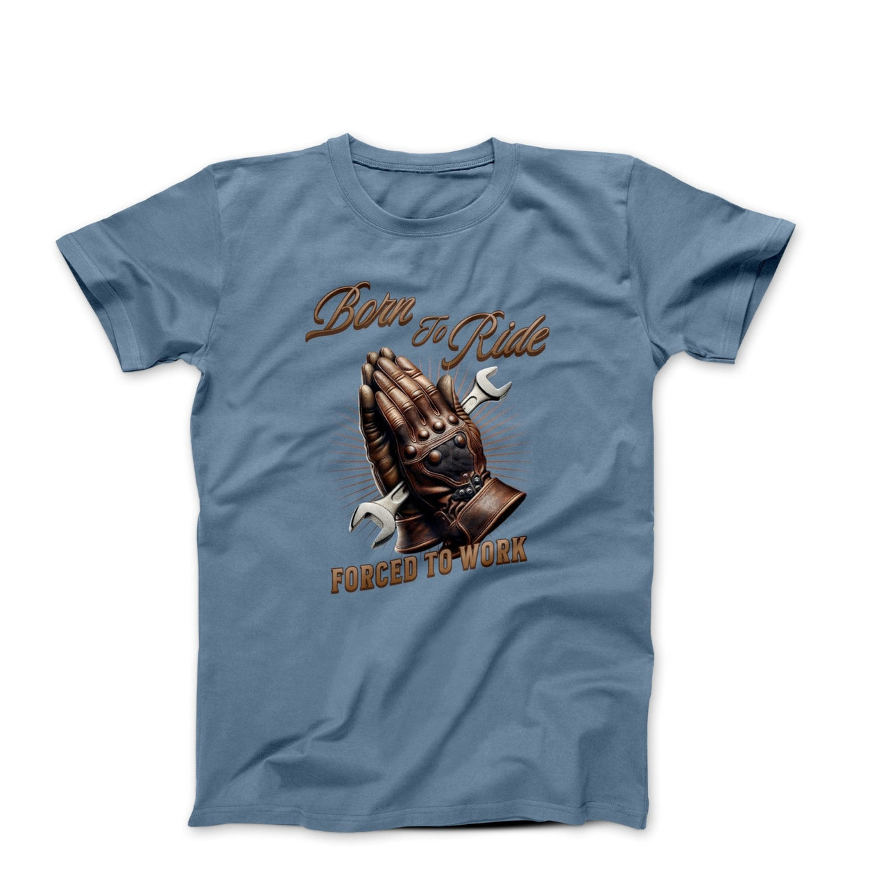 Born To Ride, Forced To Work Illustration T-shirt - Cars, Trucks & Cycles - Harvey Ltd