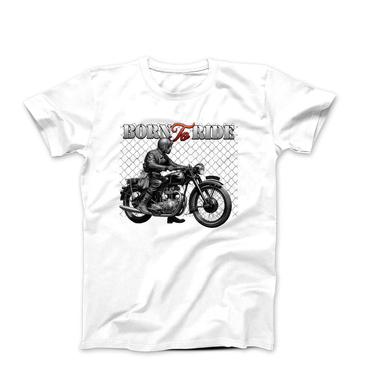 Born To Ride Motorcycle Illustration T-shirt - Cars, Trucks & Cycles - Harvey Ltd