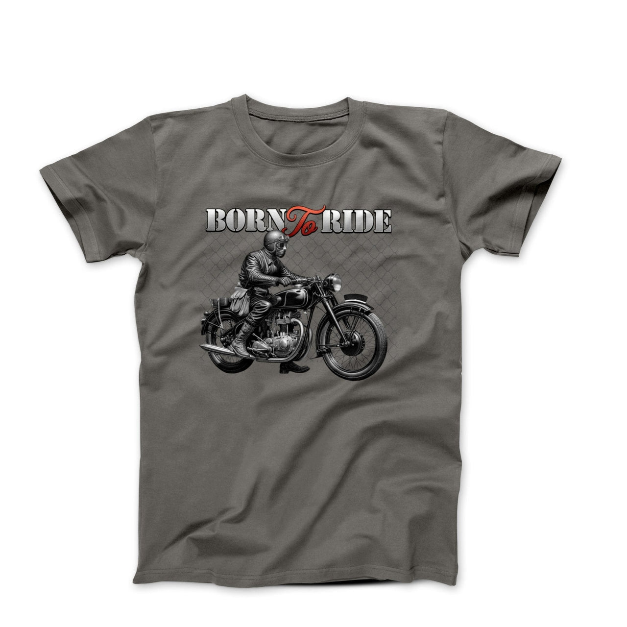 Born To Ride Motorcycle Illustration T-shirt - Cars, Trucks & Cycles - Harvey Ltd