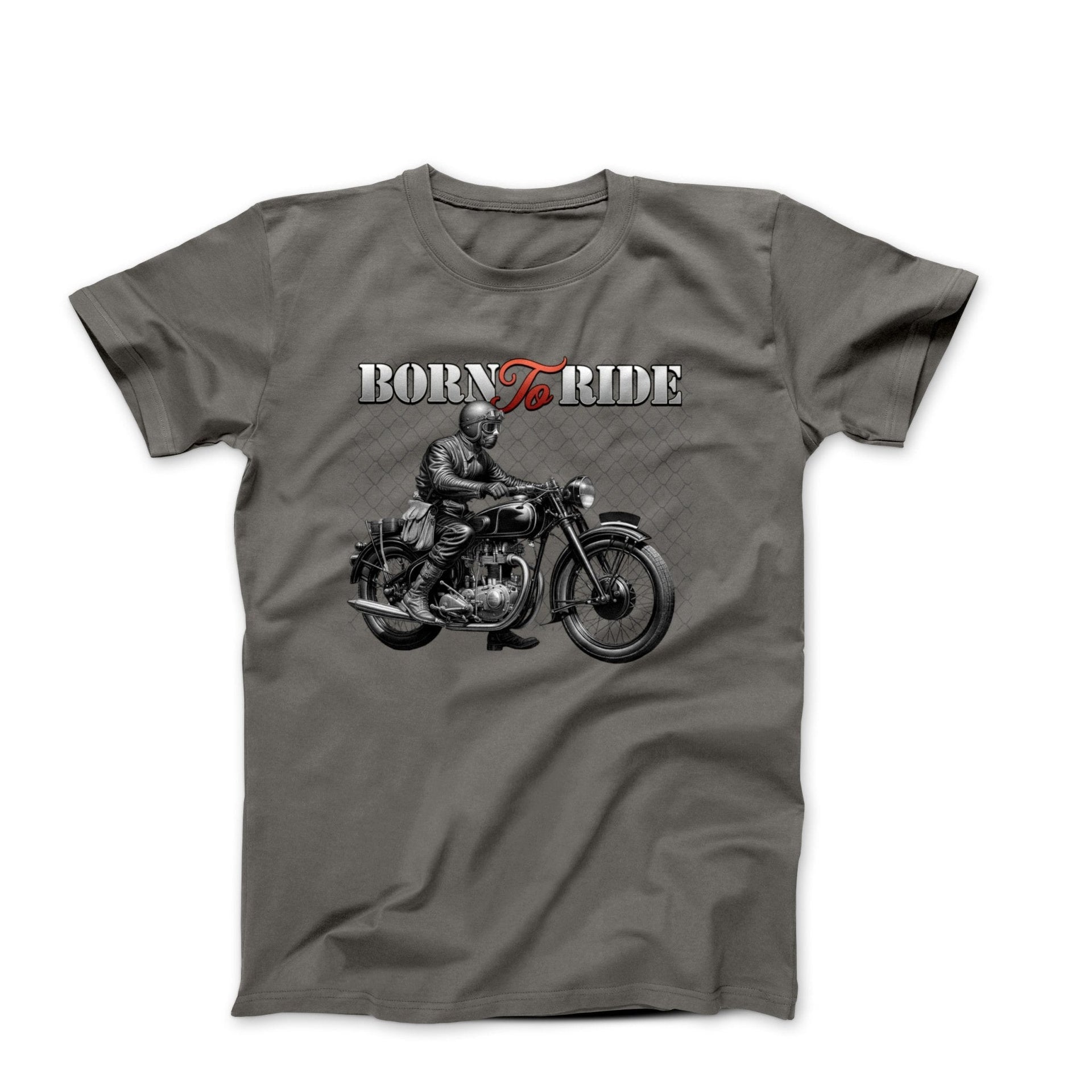 Born To Ride Motorcycle Illustration T-shirt - Cars, Trucks & Cycles - Harvey Ltd