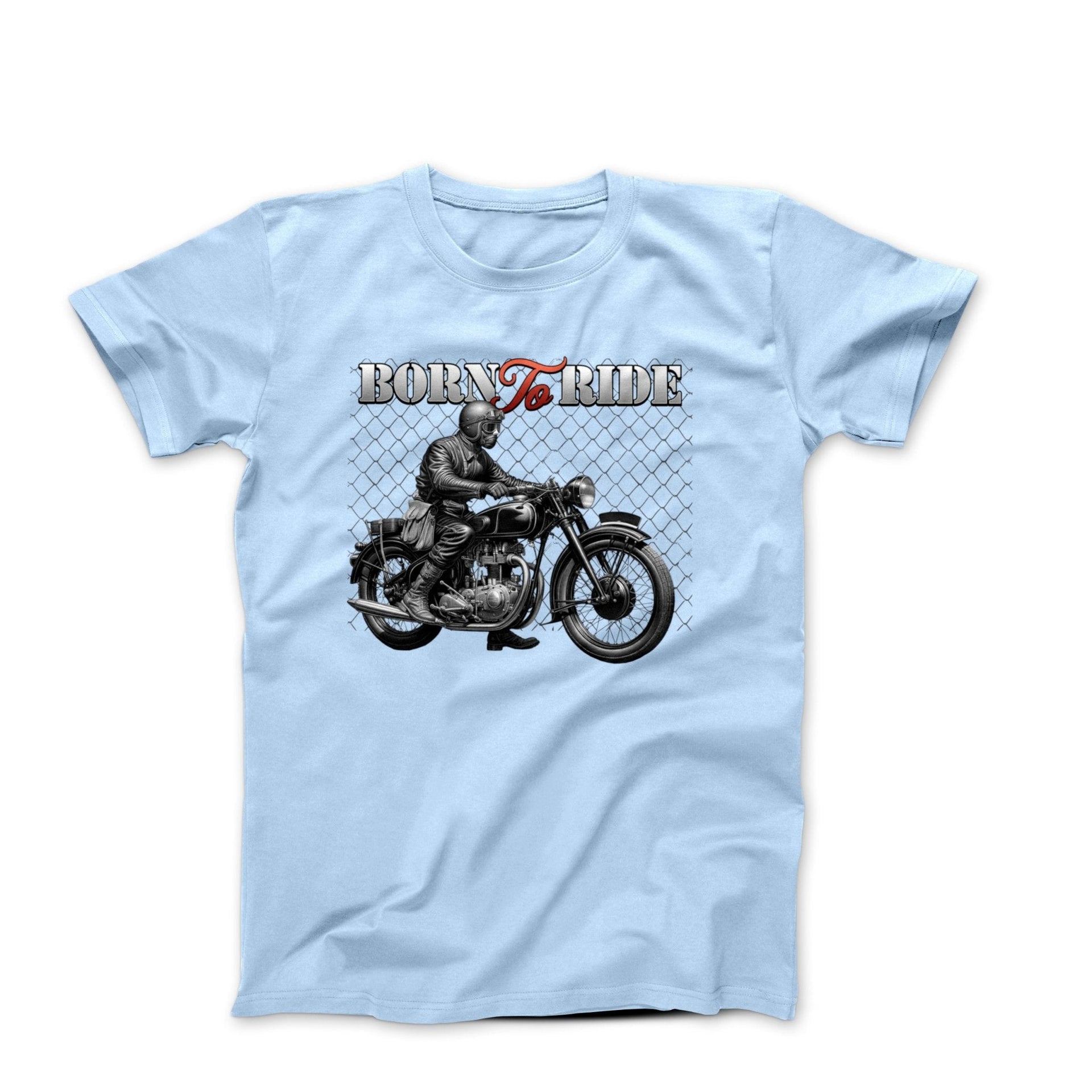Born To Ride Motorcycle Illustration T-shirt - Cars, Trucks & Cycles - Harvey Ltd