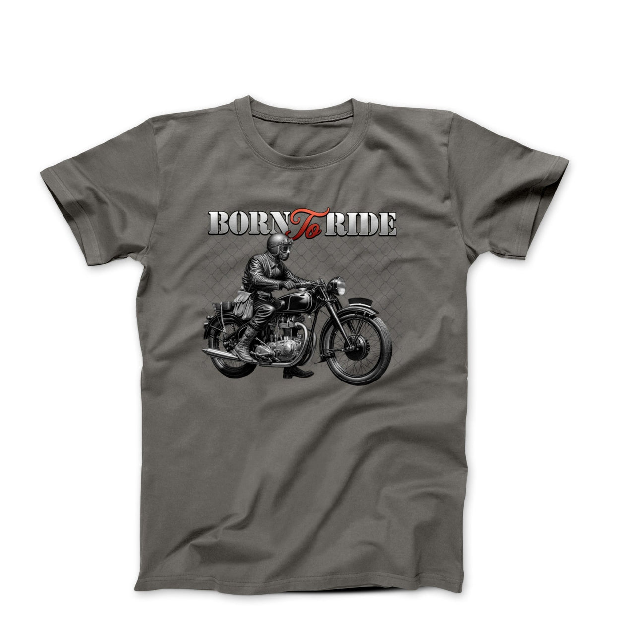 Born To Ride Motorcycle Illustration T-shirt - Cars, Trucks & Cycles - Harvey Ltd