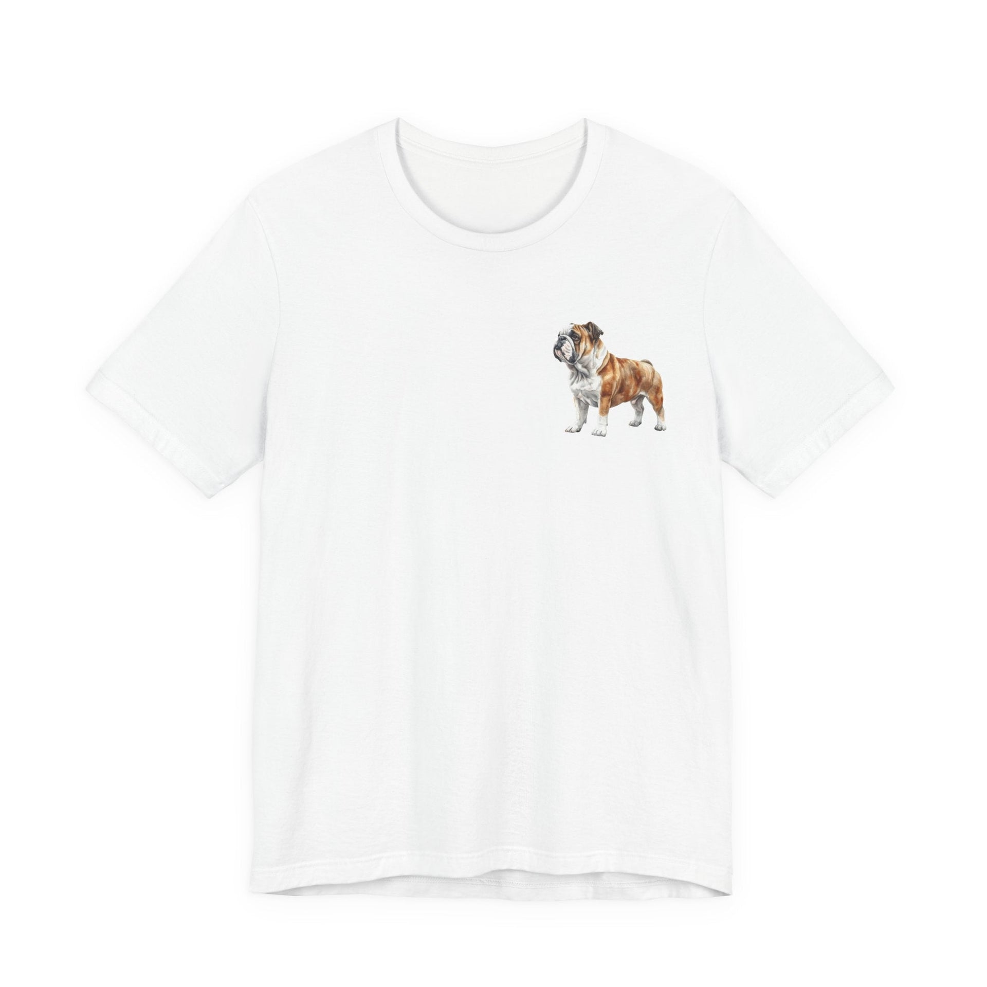 Bulldog Illustration Front & Back Printed T-shirt - Pets & Animals - Harvey Ltd