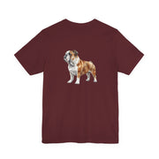 Bulldog Illustration Front & Back Printed T-shirt - Pets & Animals - Harvey Ltd