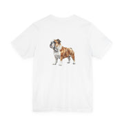 Bulldog Illustration Front & Back Printed T-shirt - Pets & Animals - Harvey Ltd