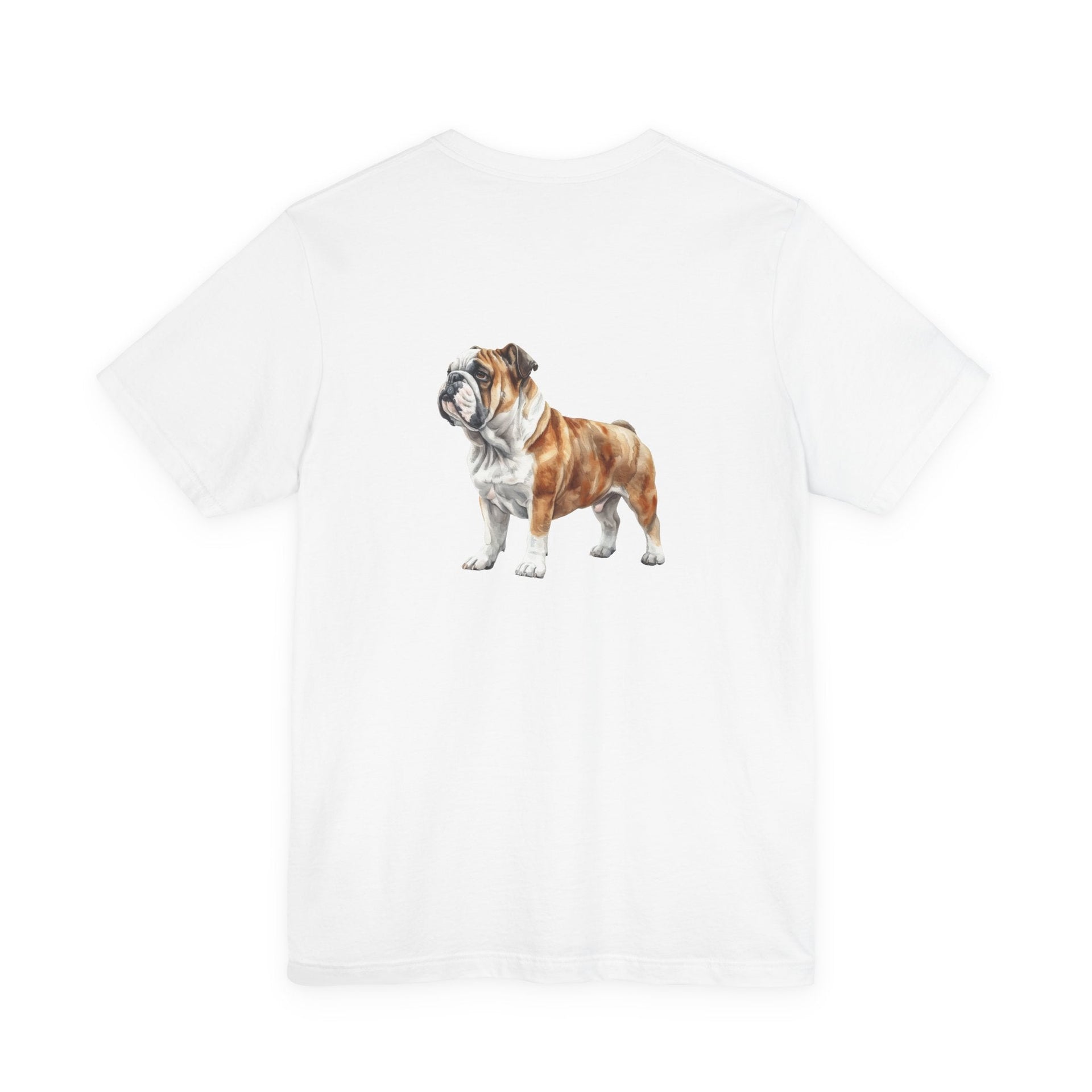 Bulldog Illustration Front & Back Printed T-shirt - Pets & Animals - Harvey Ltd