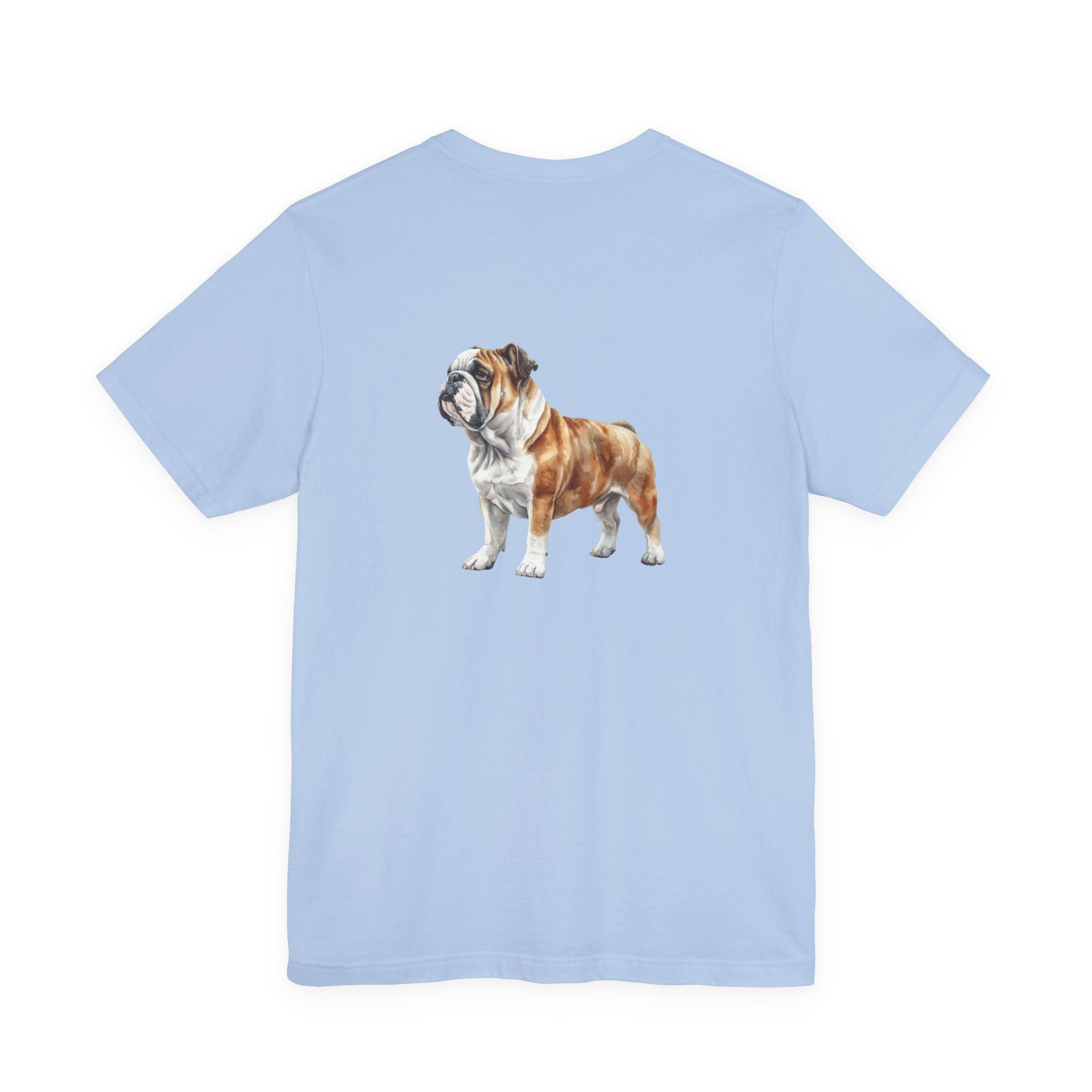 Bulldog Illustration Front & Back Printed T-shirt - Pets & Animals - Harvey Ltd