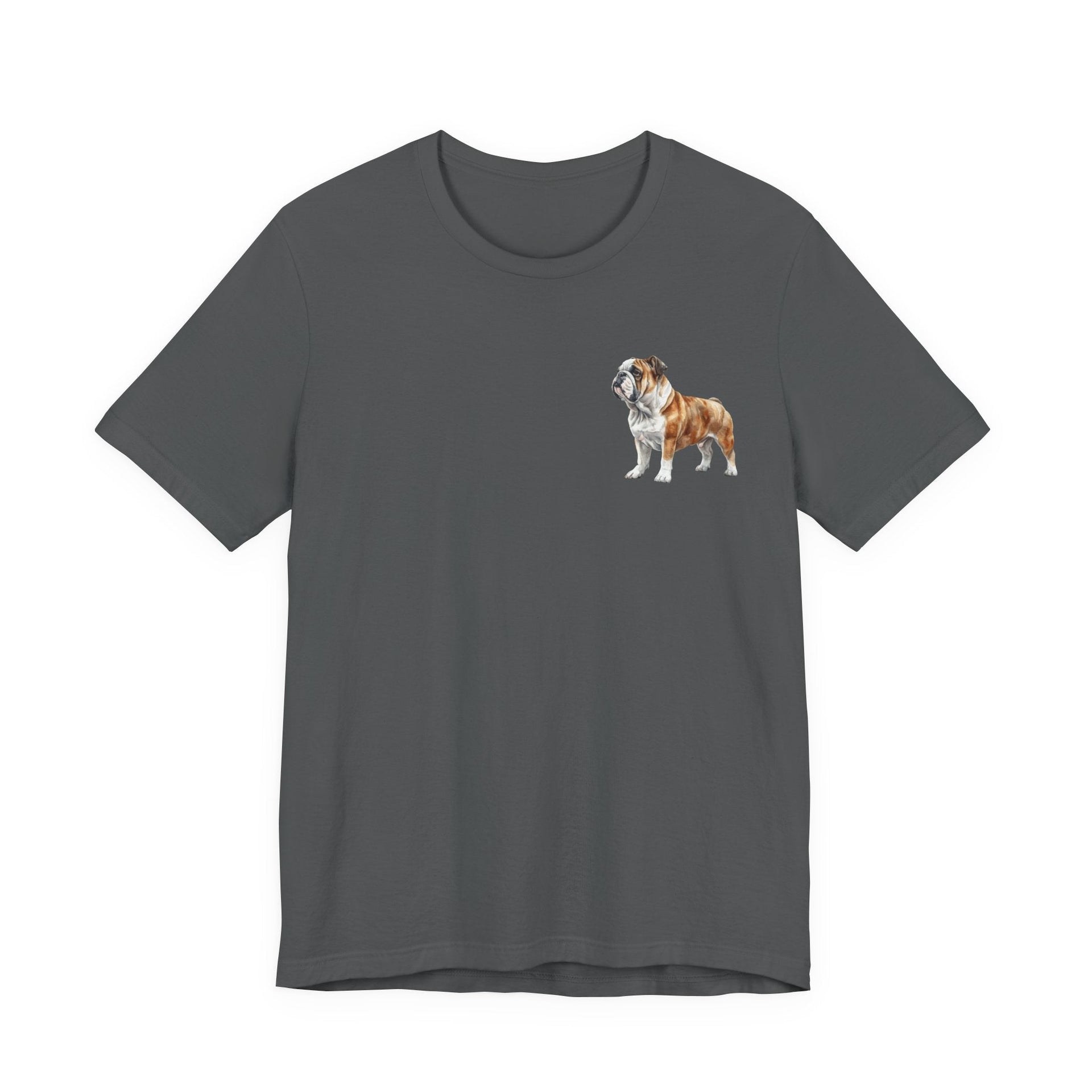 Bulldog Illustration Front & Back Printed T-shirt - Pets & Animals - Harvey Ltd