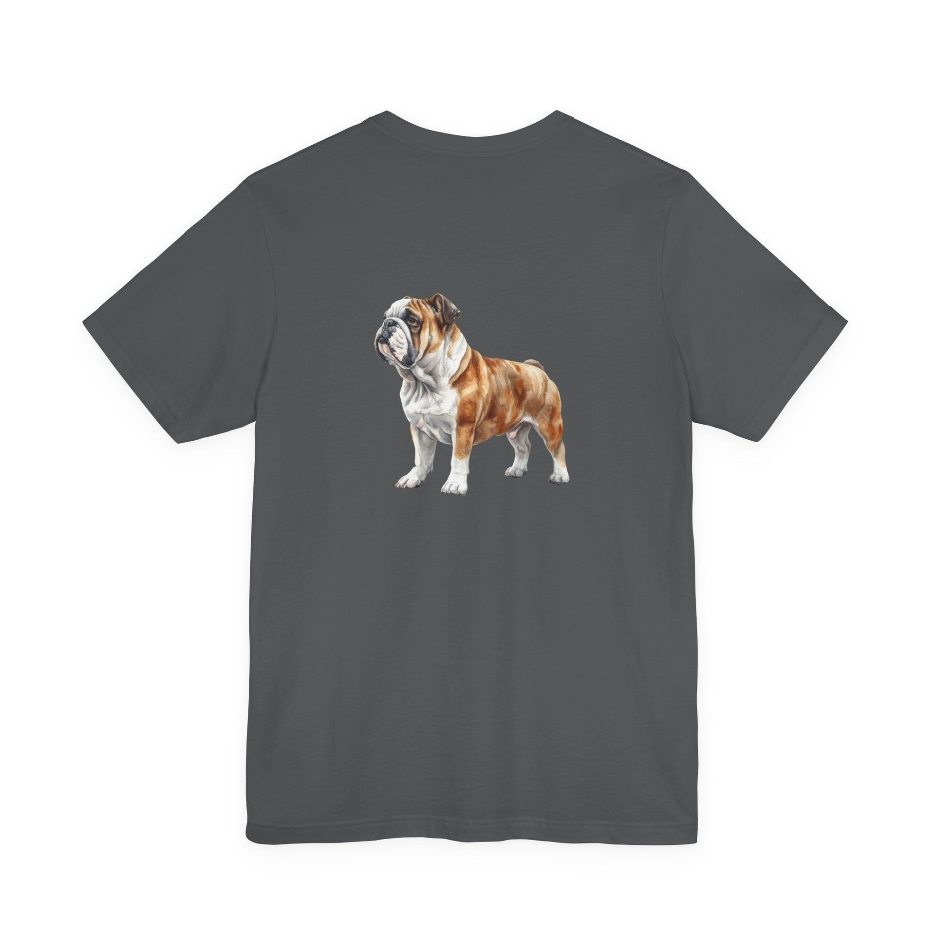 Bulldog Illustration Front & Back Printed T-shirt - Pets & Animals - Harvey Ltd